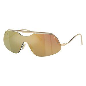 New FERRARI SCUDERIA Gold Semi Rimless Shield FH1007 106/2 Sunglasses Women